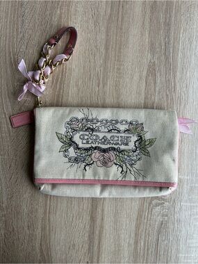 Coach Tattoo Wristlet Clutch Pink Y2K